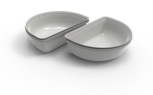 Jeu de demi-coques pour Connect gris
