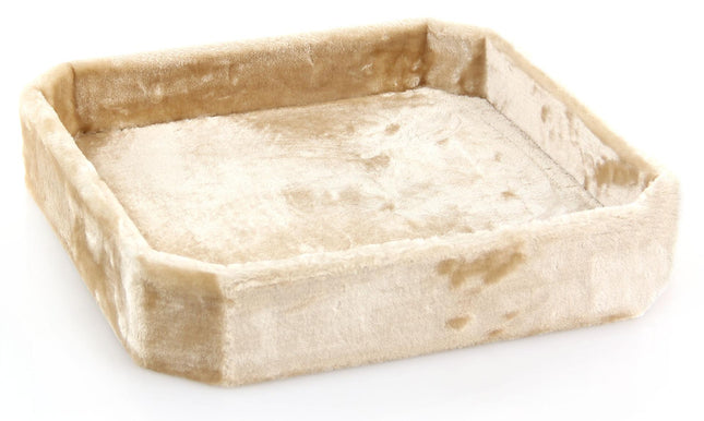 Boîte de jeu carrée, 48x48x10cm, beige