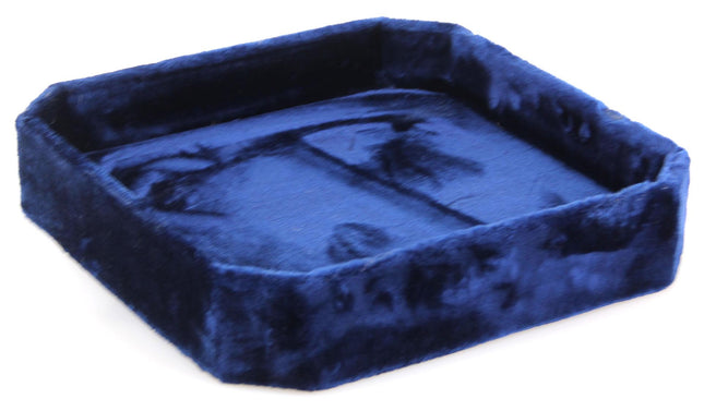 Boîte de jeu carrée, 48x48x10cm, bleue