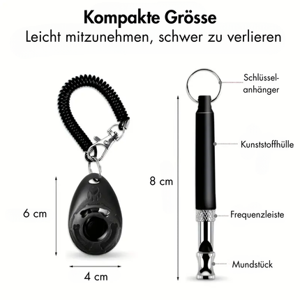Hundepfeife & Clicker Set