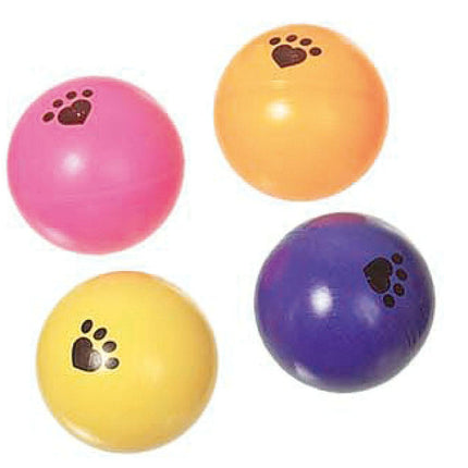 Balles de jeu pour pattes assorties, ø4cm