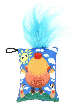 Coussin poulet Punky, bleu