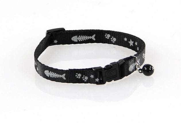 Katzenhalsband ReflectLine, schwarz