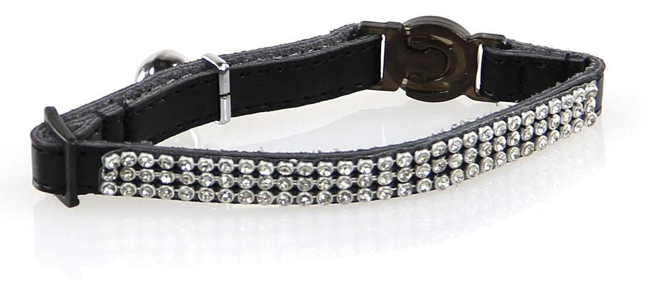 DeluxeLine mit Strasssteinen schwarz, 10mm/22-28cm