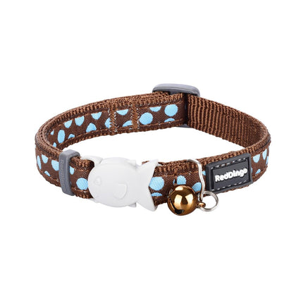 RedDingo Katzenhalsband Blue Spots on Brown - XS