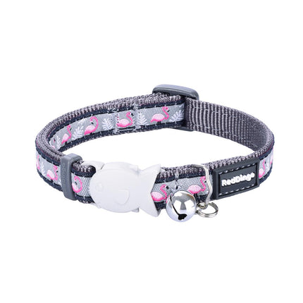 RedDingo Katzenhalsband Flamingo Cool Grau - XS