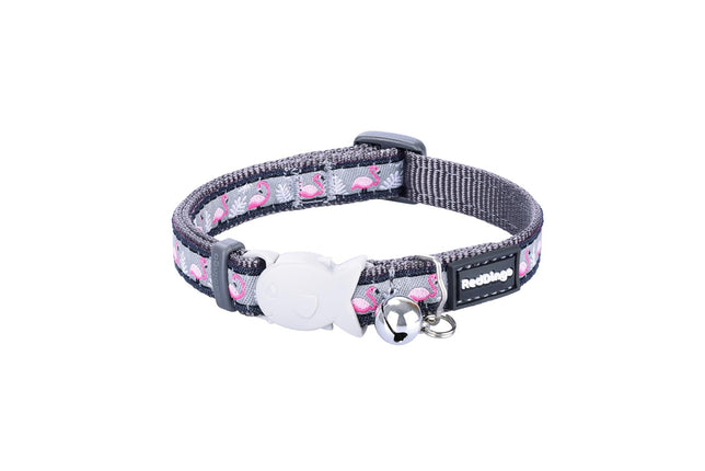RedDingo Katzenhalsband Flamingo Cool Grau - XS