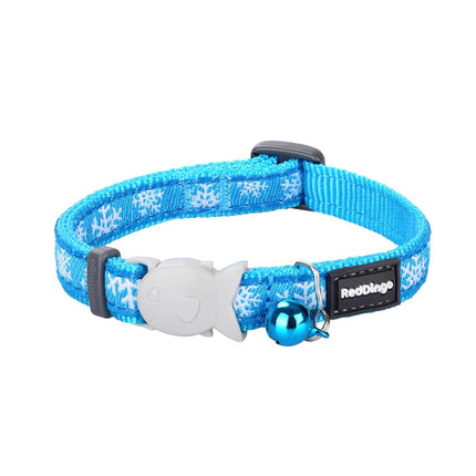 RedDingo Katzenhalsband Snowflake Türkis - XS