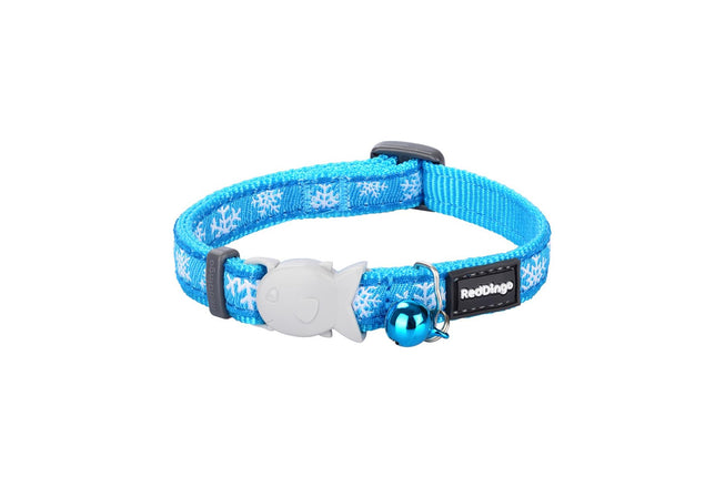 RedDingo Katzenhalsband Snowflake Türkis - XS