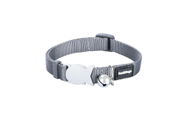 RedDingo Katzenhalsband Plain Cool Grau - XS