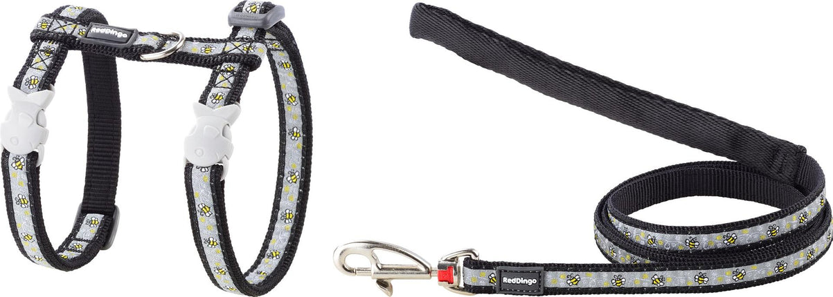 RedDingo Geschirr und Leine Hummel Schwarz, XS