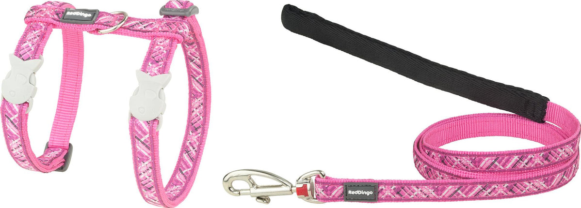 RedDingo Geschirr und Leine Flanno Hot Pink - XS
