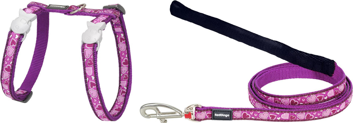 RedDingo Geschirr und Leine Breezy Love Violett - XS