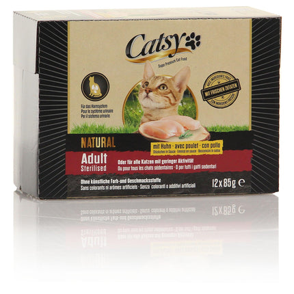 Catsy Adulte &amp; Ste. Chat Beu. Poulet 12x85g