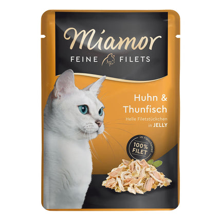 Fins filets de poulet &amp; thon 100g