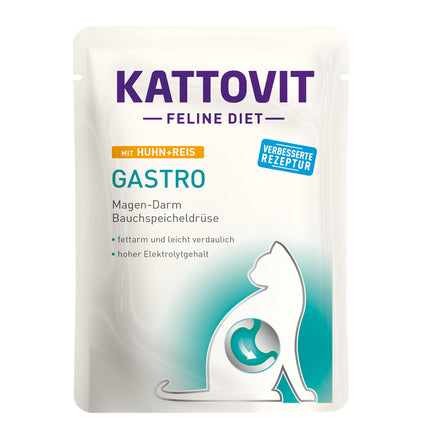 Kattovit Gastro poulet et riz, 85g