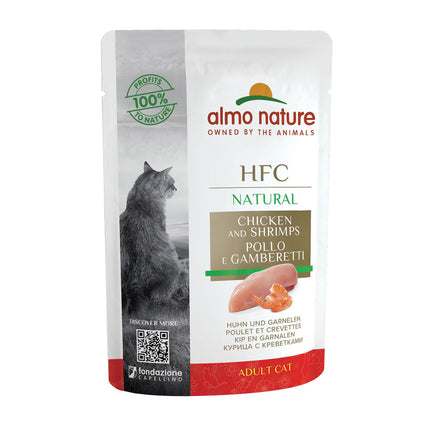 Annonce naturelle HFC. Poulet &amp; Crevettes 55g