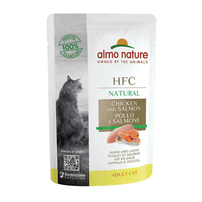 Annonce naturelle HFC. Poulet &amp; Saumon 55g