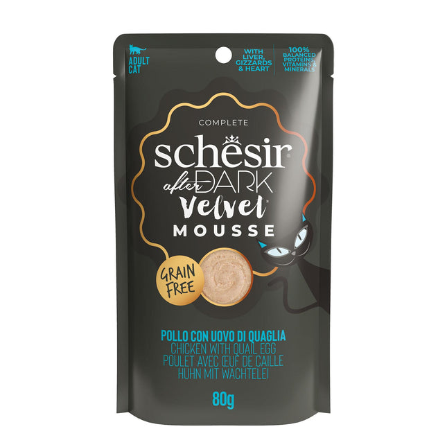 After Dark Velvet Mousse Poulet avec Oeuf de Caille, 80g