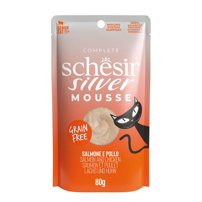 Senior 11+ Silver Mousse Saumon et Poulet, 80g