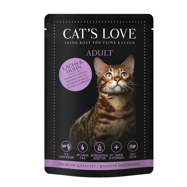 Cat's Love Adulte Saumon et Poulet, 85 g