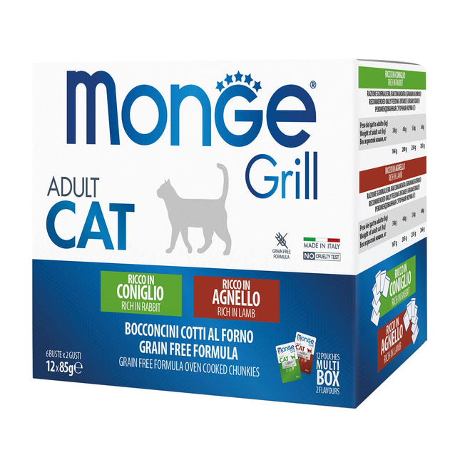 Monge Grill Cat Rabbit+Lamb 12x85g