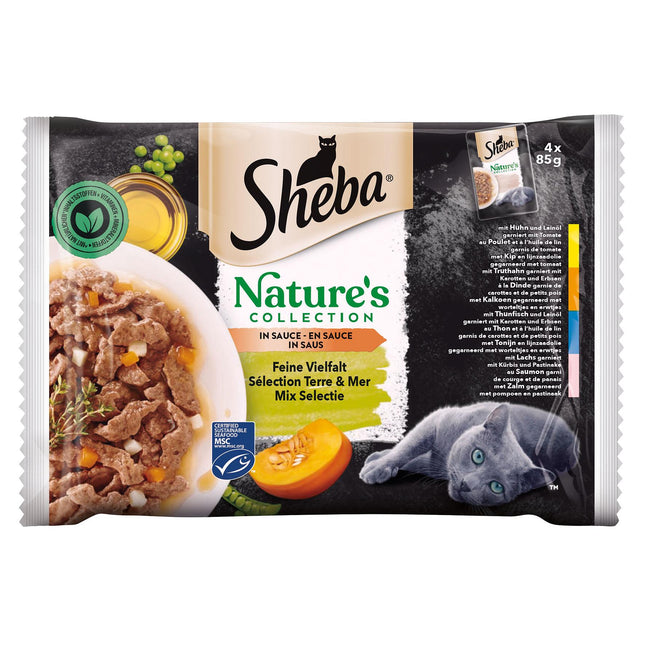 Natures Fine Variety, Poulet et Saumon, en Sauce, 4x85g