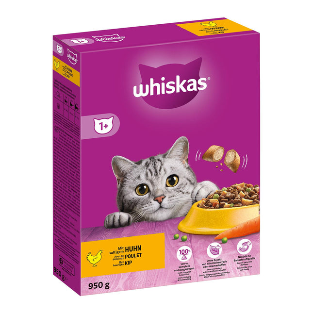 WHISKAS Sélection de Poulet Sec 1+ 950g