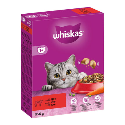 WHISKAS Sélection de Bœuf Sec 1+ 950g