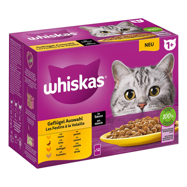 Whiskas 1+ Sélection de volaille 12x85g