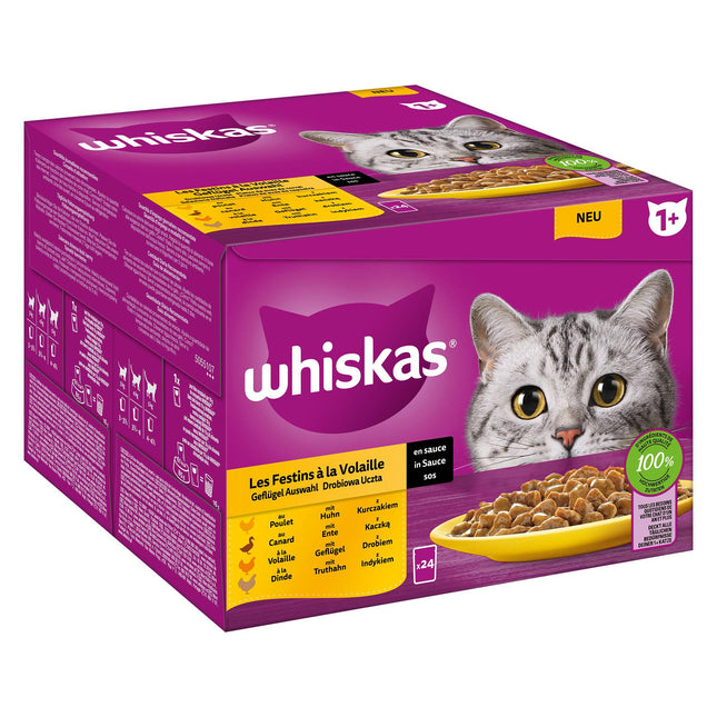Whiskas 1+ Sélection de volaille 24x85g