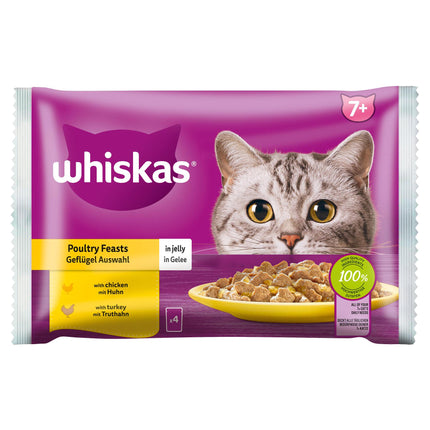 Whiskas 7+ Sélection de volaille 4x85g