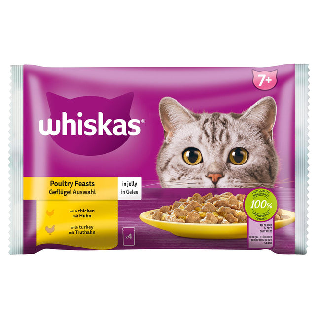 Whiskas 7+ Sélection de volaille 4x85g