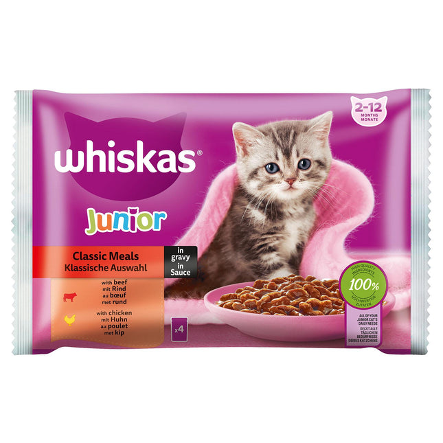 Whiskas Junior Classique Sélection 4x85g