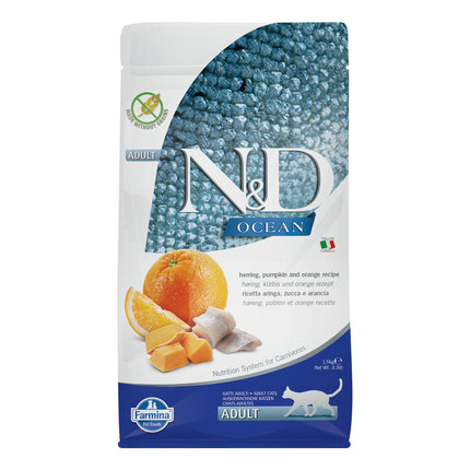 Chat Ocean Adult hareng, potiron et orange