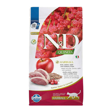 Cat Quinoa Hairball Canard, Pomme &amp; Canneberge, 300g