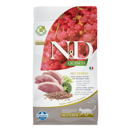 Chat Castré Canard &amp; Brocoli ADULTE, 1,5kg