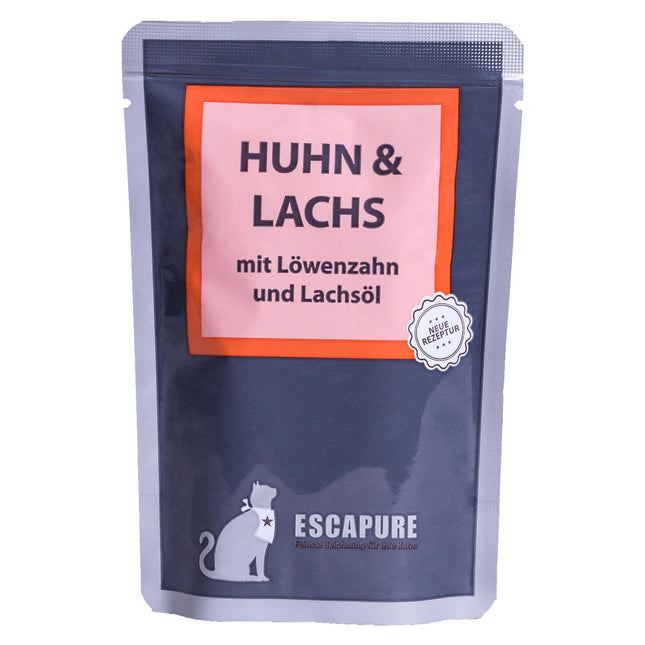 Huhn & Lachs mit Löwenzahn