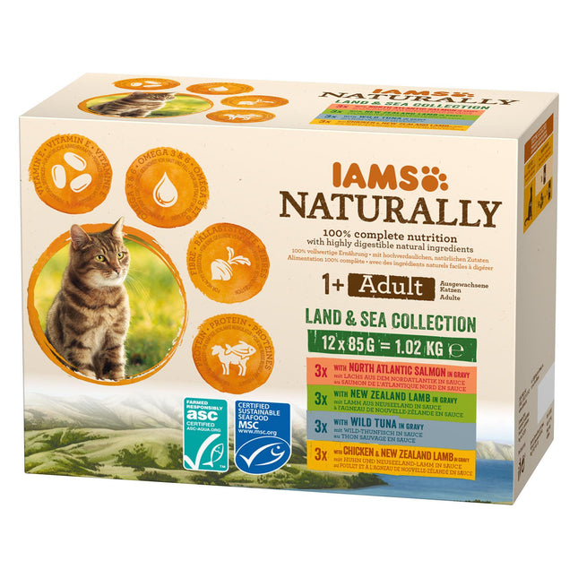 Mélange Terre et Mer pour Adultes Naturally, 12x85g