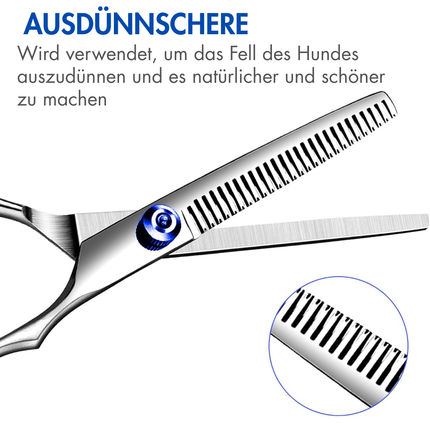 Professionelle 5-in-1 Fellschere für Hunde