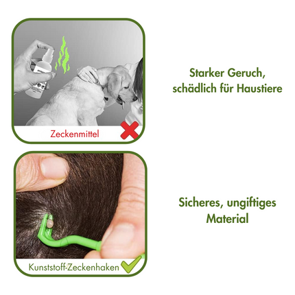 3er Set Zeckenhaken