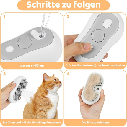 Katzenbürste mit Dampf