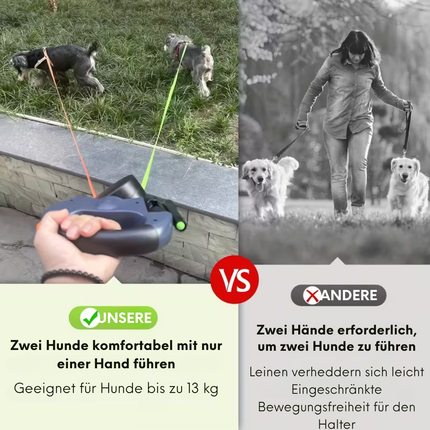 Doppelte Einziehbare Hundeleine