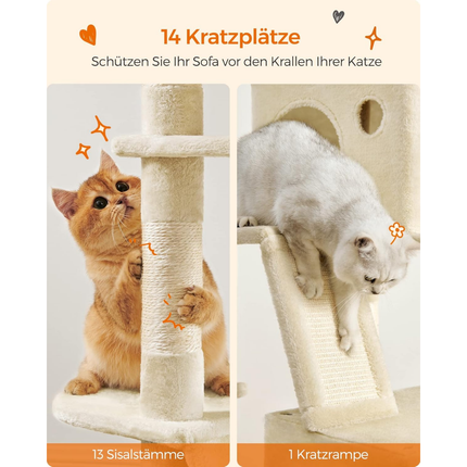 Kratzbaum gross, 206 cm hoch