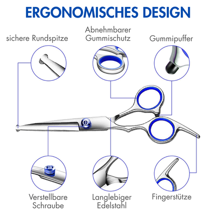 Professionelle 5-in-1 Fellschere für Hunde