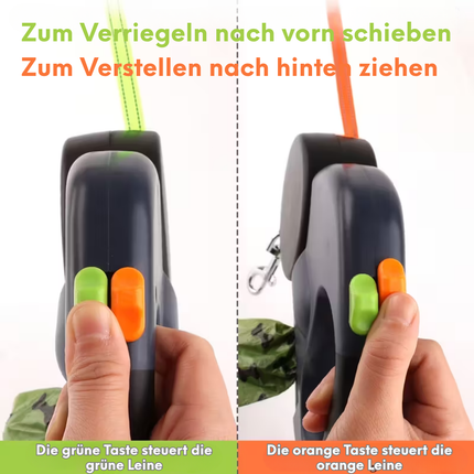 Doppelte Einziehbare Hundeleine