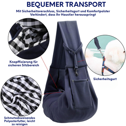Hundetragetasche, Black
