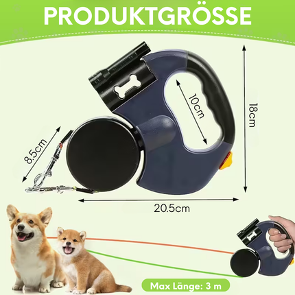 Doppelte Einziehbare Hundeleine