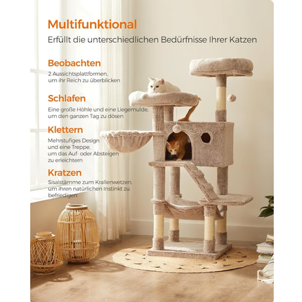 Katzenbaum mit weichem Bezug