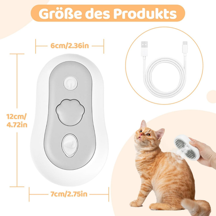 Katzenbürste mit Dampf